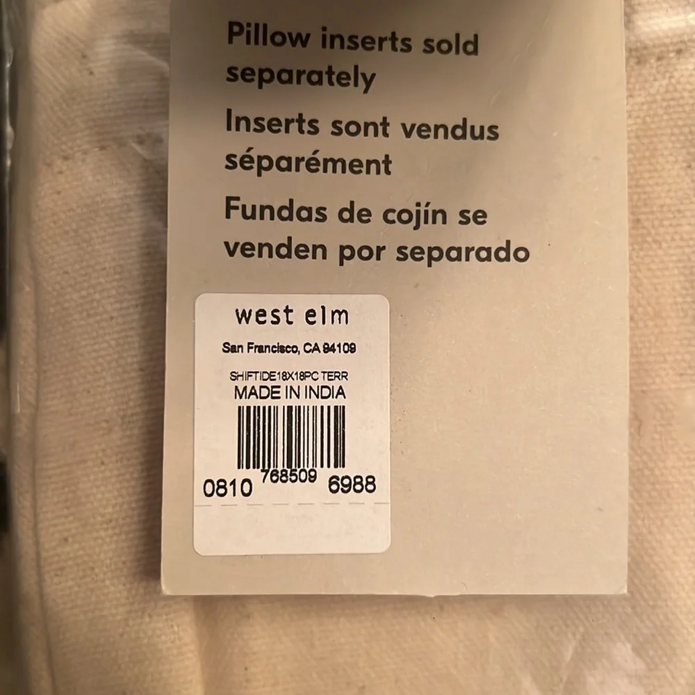 west elm | shifting tides pillow cover NWT